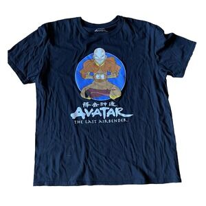Avatar The Last Airbender Character Graphic Black T-Shirt Nickelodeon Size XL